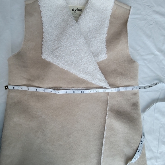 Dylan Boho Faux Suede Sherpa Fur Vest Size M - Picture 9 of 10